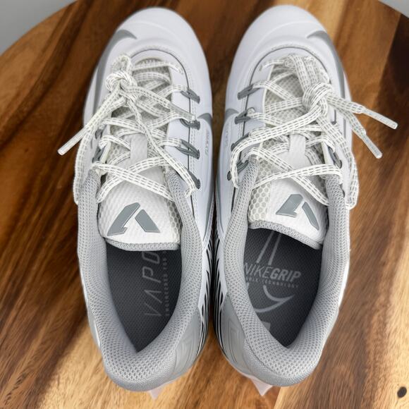 Nike Vapor Edge 360 VC Football Cleats Mens Size 8 White Silver DO6294-100